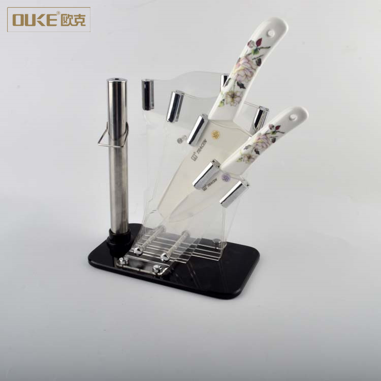 Desktop black acrylic knife display stand 2.JPG