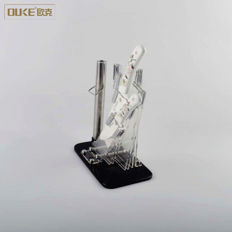 Desktop black acrylic knife display stand 5.JPG