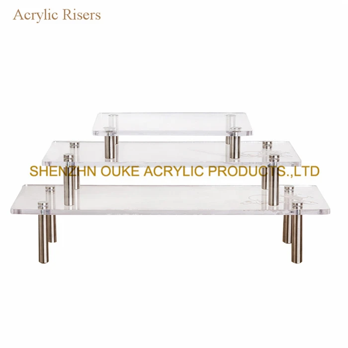 New Design Clear Dessert Table Risers Shelf Risers Acrylic Displays Miami