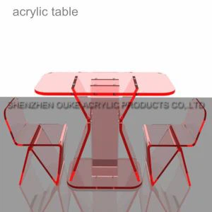Ny Design Transparent akryl matbord, klar plast matbord