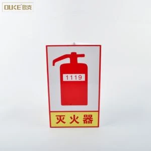 Cheap Triangle Special Acrylic Fire Extinguisher Sign